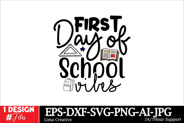 First Day Of School Vibes T-shirt Design, Welcome Back To School , Back To School SVG Cut File, Back To School Sublimation PNG SVG Insomnia Std 