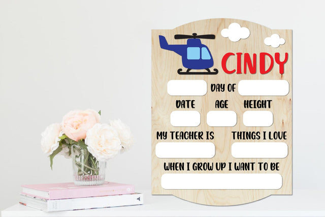 First Day School Board, Dry Erase School Board SVG zafrans studio 