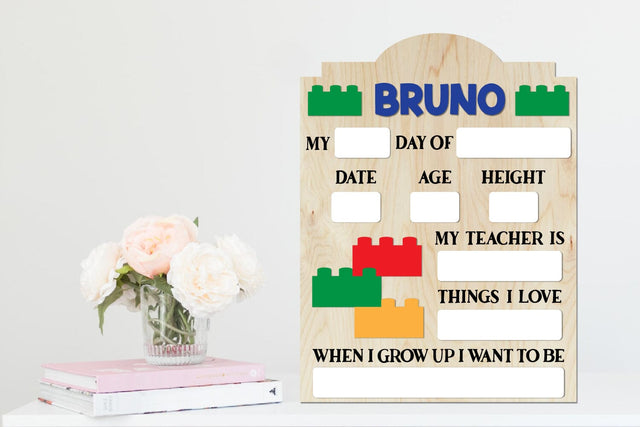 First Day School Board, Dry Erase School Board SVG zafrans studio 