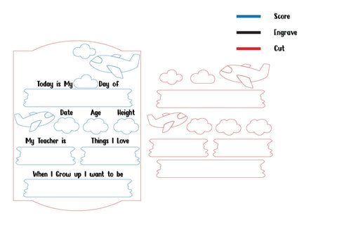 First Day School Board, Dry Erase School Board SVG zafrans studio 