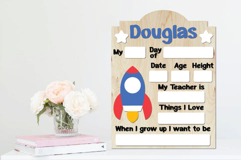 First Day School Board, Dry Erase School Board SVG zafrans studio 