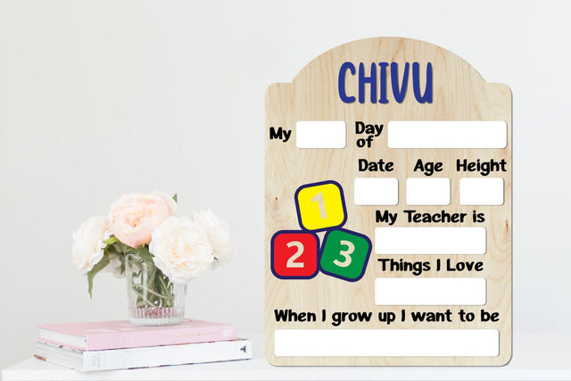 First Day School Board, Dry Erase School Board SVG zafrans studio 