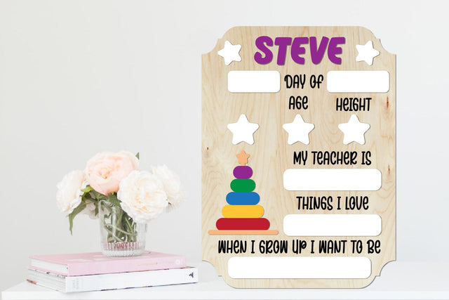 First Day School Board, Dry Erase School Board SVG zafrans studio 