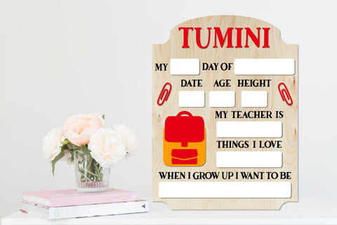 First Day School Board, Dry Erase School Board SVG zafrans studio 