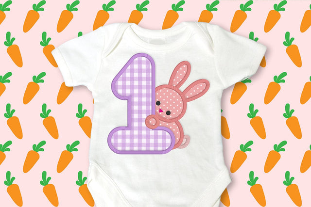 First Easter 1 with Bunny Applique Embroidery Embroidery/Applique DESIGNS Designed by Geeks 
