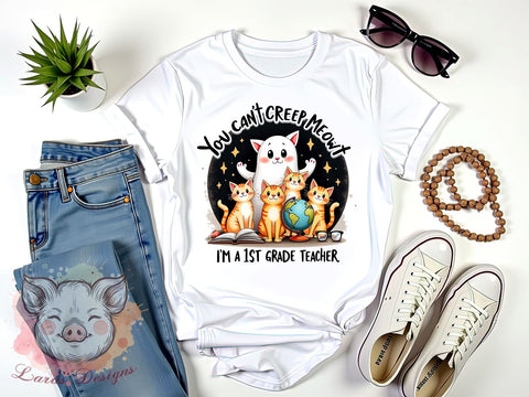 First Grade Teacher Png, Halloween Dog Mom png, Teacher Tee Cute Halloween Png, Halloween Lover Gift Png, Halloween Png, Sublimation Designs, Digital Download Sublimation Lara' s Designs 