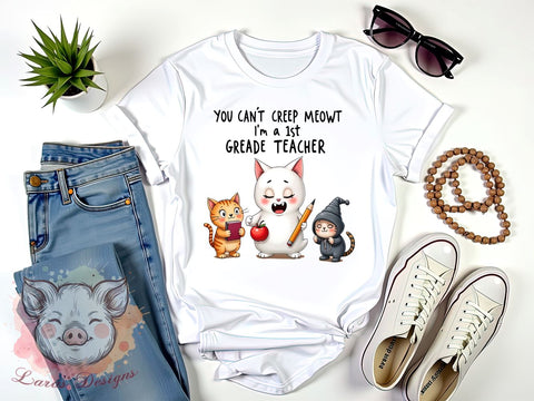 First Grade Teacher Png, Halloween Dog Mom Png, Teacher Tee Cute Halloween Png, Halloween Lover Gift Png, Halloween Png, Sublimation Designs, Digital Download Sublimation Lara' s Designs 