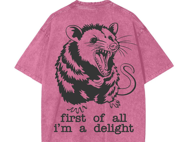 First of All I'm a Delight Shirt, Funny Opossum Shirts SVG DesignDestine 