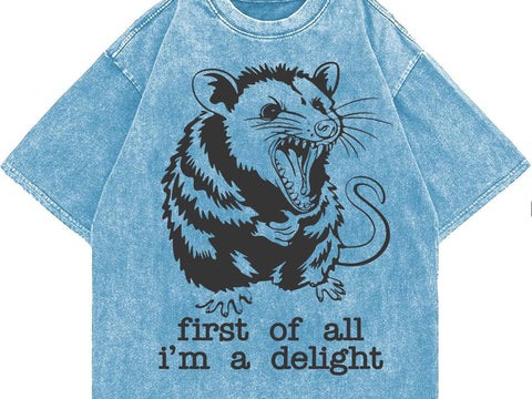 First of All I'm a Delight Shirt, Funny Opossum Shirts SVG DesignDestine 