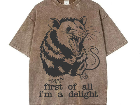 First of All I'm a Delight Shirt, Funny Opossum Shirts SVG DesignDestine 