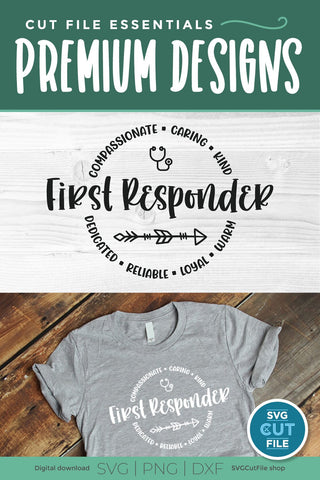First responder svg, emergency worker, emergency services svg unisex SVG SVG Cut File 