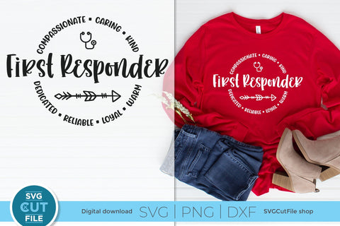 First responder svg, emergency worker, emergency services svg unisex SVG SVG Cut File 