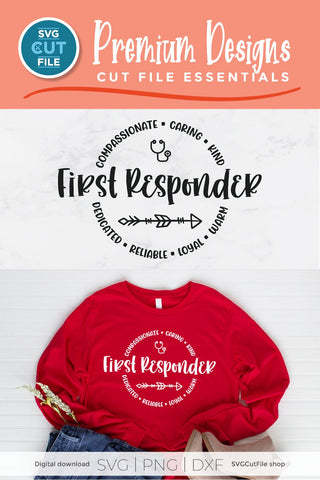 First responder svg, emergency worker, emergency services svg unisex SVG SVG Cut File 
