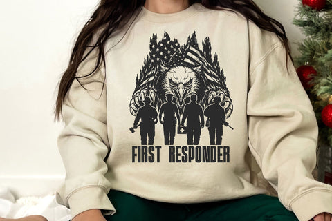 First Responder svg,US Eagle svg, Dispatcher Clipart svg, Emergency Rescue Svg, 911 Shirt, EMT Svg, Patriotic Shirt SVG DesignDestine 