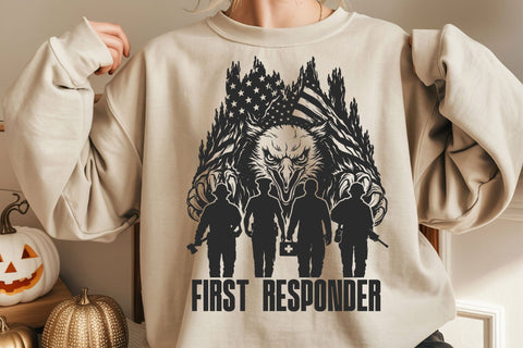 First Responder svg,US Eagle svg, Dispatcher Clipart svg, Emergency Rescue Svg, 911 Shirt, EMT Svg, Patriotic Shirt SVG DesignDestine 