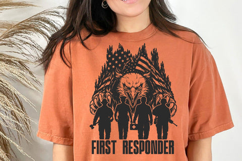First Responder svg,US Eagle svg, Dispatcher Clipart svg, Emergency Rescue Svg, 911 Shirt, EMT Svg, Patriotic Shirt SVG DesignDestine 