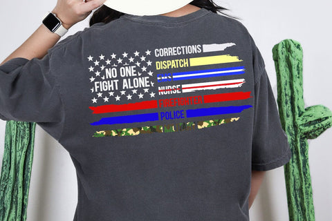 First Responders American Thin Line Police Fire Military EMS T-Shirt SVG DesignDestine 