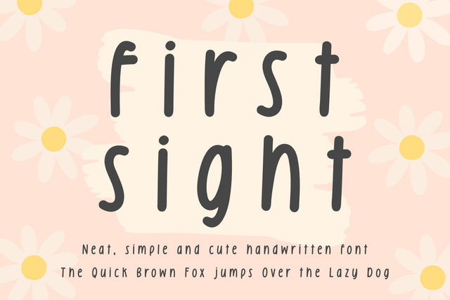 First Sight - Sweet Handwriting Font Font Jyllyco 