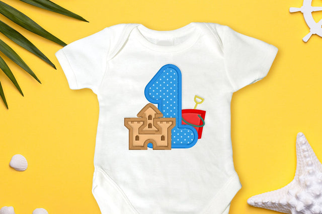 First Summer Sand Castle 1 Applique Embroidery Embroidery/Applique DESIGNS Designed by Geeks 