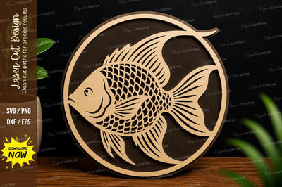 Fish Aquarium Art laser cut svg File SVG Regulrcrative 