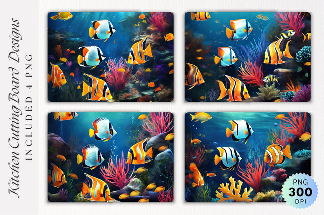 Fish Cutting Board PNG Design Sublimation Regulrcrative 