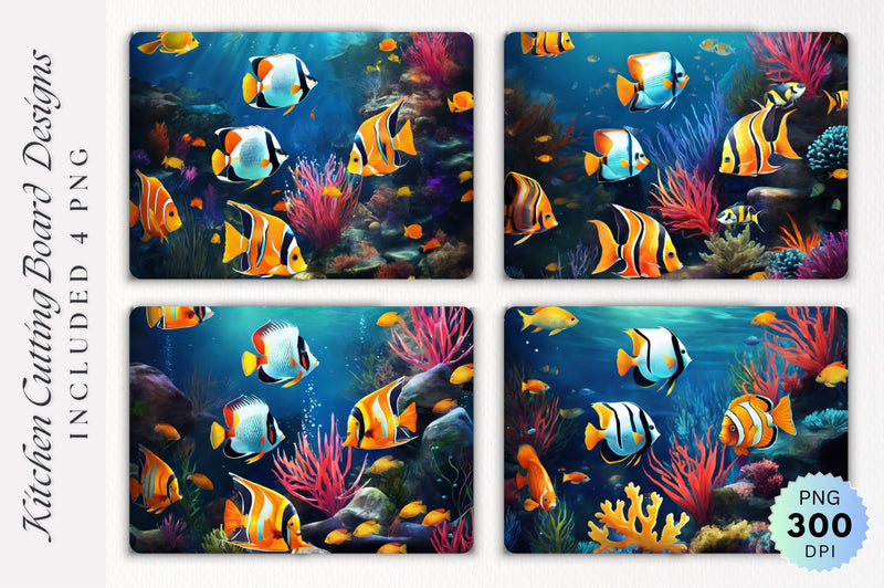 Fish Cutting Board PNG Design Sublimation Regulrcrative 