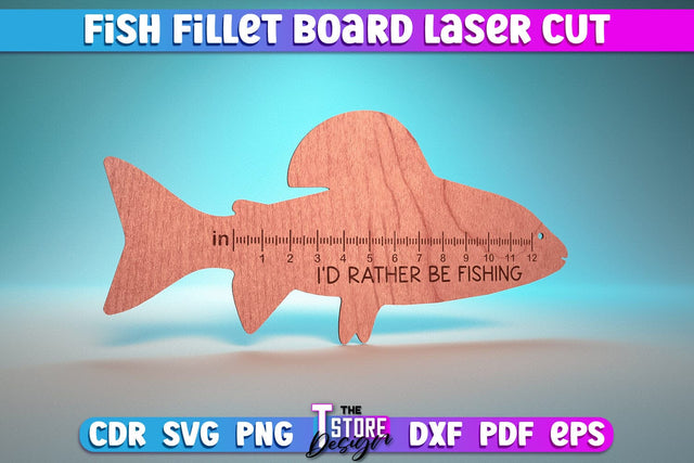 Fish Fillet Board Laser Cut | Funny Dad Laser Cut Design | CNC Files SVG The T Store Design 