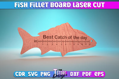 Fish Fillet Board Laser Cut | Funny Dad Laser Cut Design | CNC Files SVG The T Store Design 