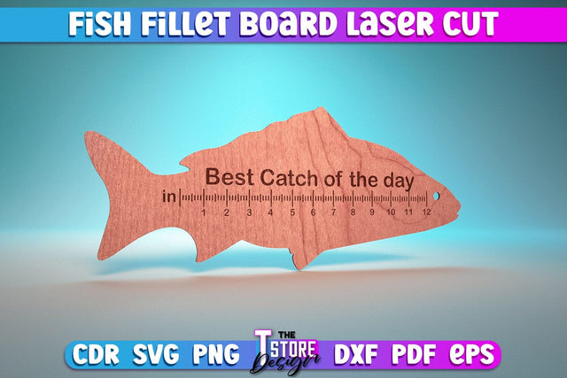 Fish Fillet Board Laser Cut | Funny Dad Laser Cut Design | CNC Files SVG The T Store Design 
