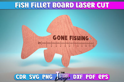 Fish Fillet Board Laser Cut | Funny Dad Laser Cut Design | CNC Files SVG The T Store Design 