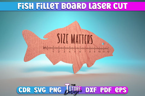Fish Fillet Board Laser Cut | Funny Dad Laser Cut Design | CNC Files SVG The T Store Design 