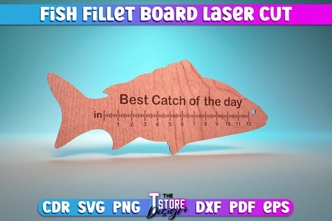 Fish Fillet Board Laser Cut | Funny Dad Laser Cut Design | CNC Files SVG The T Store Design 