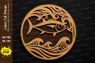 Fish Ocean Scene SVG Laser Cut Svg Design SVG Regulrcrative 