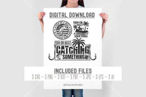 Fish or Buzz I'm Catching Something SVG Fishing Bundle SVG TonisArtStudio 