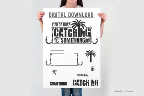 Fish or Buzz I'm Catching Something SVG Fishing Bundle SVG TonisArtStudio 