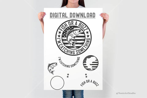 Fish or Buzz I'm Catching Something SVG Fishing Bundle SVG TonisArtStudio 