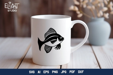 Fish SVG Design, Ocean Creatures PNG Design, Digital Cutting File. SVG Elinorka 