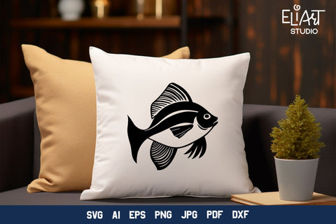 Fish SVG Design, Ocean Creatures PNG Design, Digital Cutting File. SVG Elinorka 