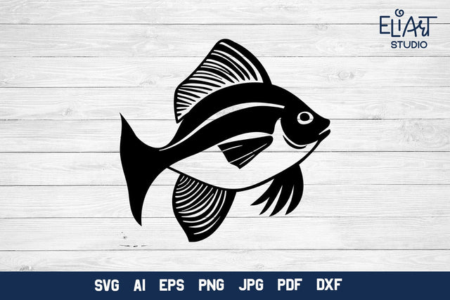 Fish SVG Design, Ocean Creatures PNG Design, Digital Cutting File. SVG Elinorka 