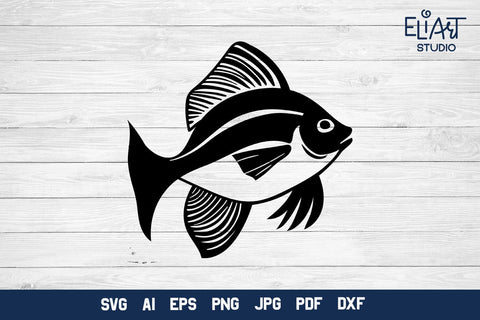 Fish SVG Design, Ocean Creatures PNG Design, Digital Cutting File. SVG Elinorka 