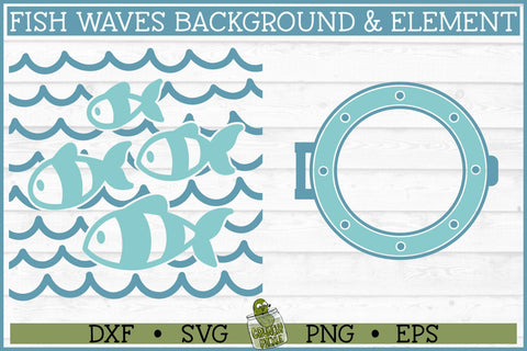Fish Waves SVG File SVG Crunchy Pickle 