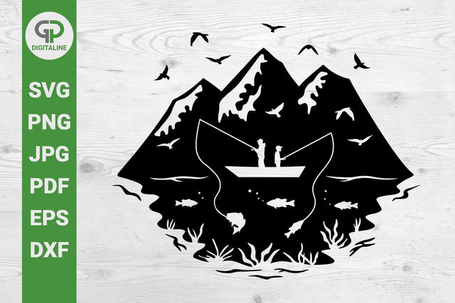 Fisherman and Son Fishing SVG, Fishermen SVG SVG GPDigitaline 