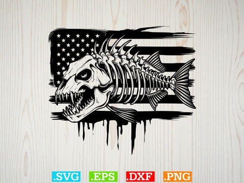 Fisherman Riding Fish Skeleton SVG Bundle, Fisherman Shirt SVG Creativeart88 