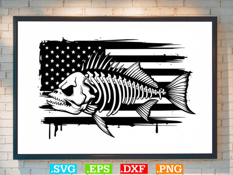Fisherman Riding Fish Skeleton SVG Bundle, Fisherman Shirt SVG Creativeart88 
