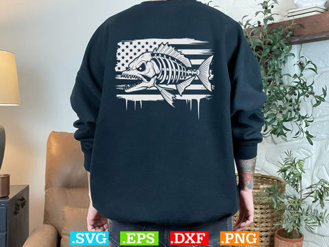Fisherman Riding Fish Skeleton SVG Bundle, Fisherman Shirt SVG Creativeart88 
