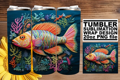 Fisherman's Haven Tumbler Wrap Sublimation afrosvg 