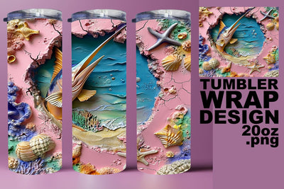 Fisherman's Paradise Tumbler Wrap - Sublimation 20oz Sublimation afrosvg 