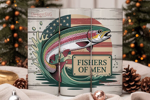 Fishers of Men 20oz Tumbler Wrap Sublimation DesignSVG 