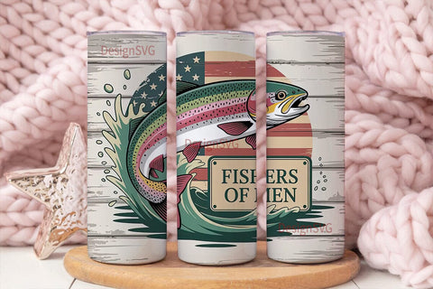 Fishers of Men 20oz Tumbler Wrap Sublimation DesignSVG 