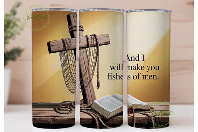 Fishers of Men 20oz Tumbler Wrap Sublimation PixelChick 